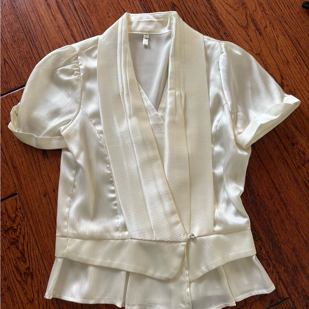 Elegant Cream Women's Top